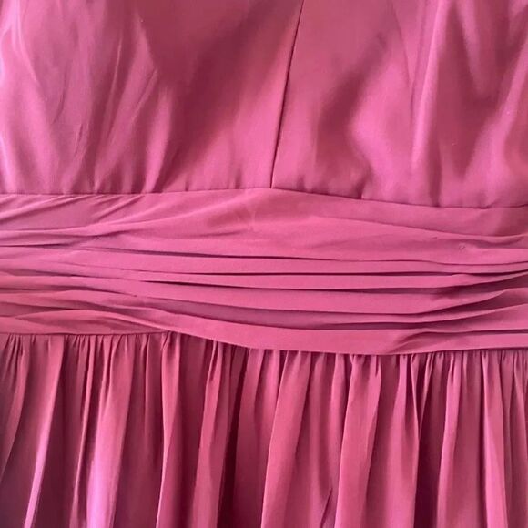 Jenny Packham Cabernet Cap Sleeve Chiffon Bridesmaid Dress Fit & Flare 12 #1654 - Picture 14 of 15